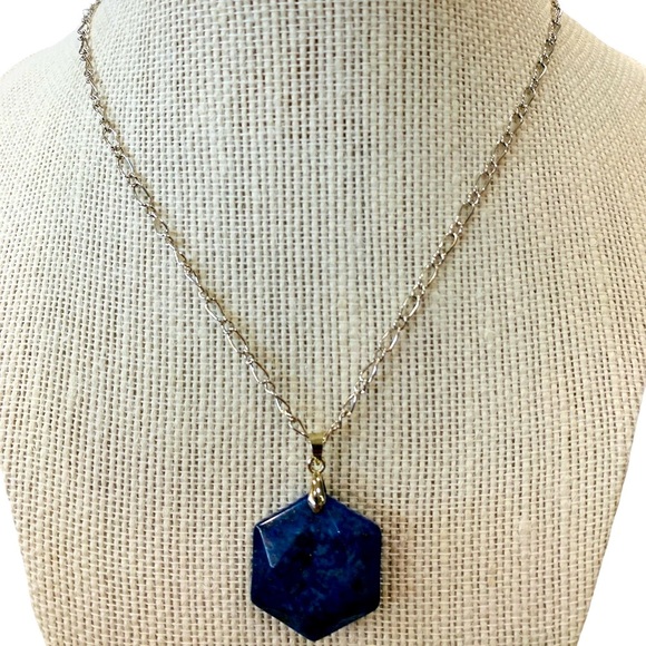 oilnana Jewelry - Sodalite pendant necklace silver findings. Lobster